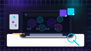 SEO keyword research workflow on screen with strategic planning notes