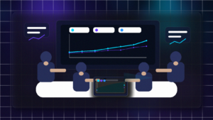 Digital marketing team reviewing SEO strategy and organic search performance data
