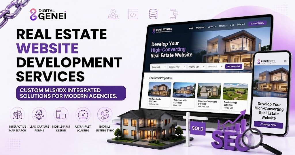 Real Estate Website Development Services | Digital Genei - featured image