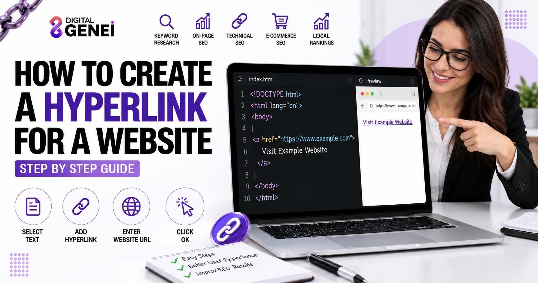 How To Create A Hyperlink For A Website - featured image